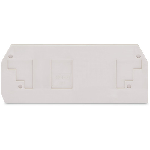 End and intermediate plate, 2.5 mm thick, light gray