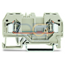2-conductor through terminal block, 4 mm&sup2;, suitable for Ex e II applications, light gray