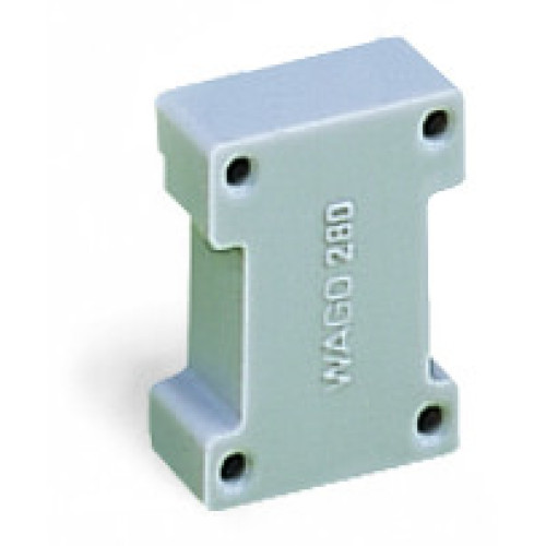 Spacer module, modular, bridging commoned terminal blocks, gray