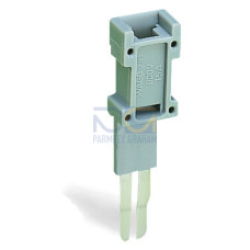 Test plug module, modular, suitable for all WAGO 281, 776, 777 and 781 series rail-mounted terminal blocks with jumper slots in the current bar, gray