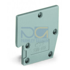 B-type intermediate plate, modular, snaps on 709-310 B-type test plug modules and 709-311 B-type spacer modules, gray