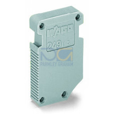 L-type spacer module, modular, e.g., bridging commoned terminal blocks, gray