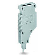L-type test plug module, modular, with spring-loaded contact pin, gray