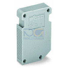 L-type spacer module, modular, e.g., bridging commoned terminal blocks, gray