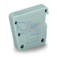 B-type spacer module, modular, e.g., for bridging commoned terminal blocks, gray