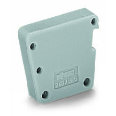 B-type spacer module, modular, e.g., for bridging commoned terminal blocks, gray