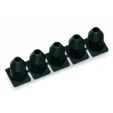 Insulation stop, 0.25 mm, 5 pieces/strip, dark gray