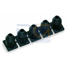 Insulation stop, 0.75 - 1 mm&sup2;, 5 pieces/strip, black