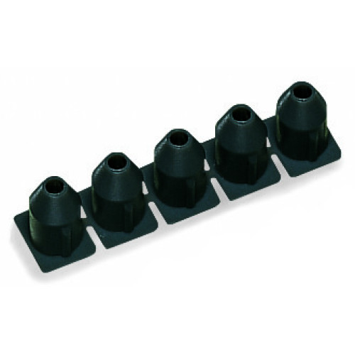 Insulation stop, 0.75 - 1 mm&sup2;, 5 pieces/strip, black