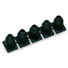 Insulation stop, 0.75 - 1.5 mm, 5 pieces/strip, dark gray