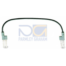 Push-in type wire jumper, 0.75 mm&sup2;, insulated, black