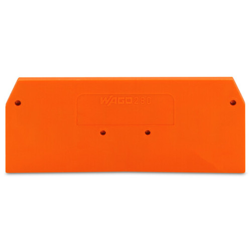 End and intermediate plate, 2.5 mm thick, orange