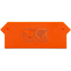End and intermediate plate, 2.5 mm thick, orange