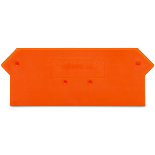End and intermediate plate, 2.5 mm thick, orange