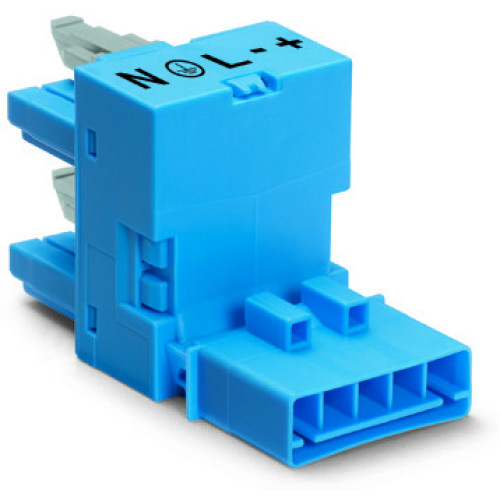 h-distribution connector, 5-pole, Cod. I, blue