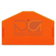 End and intermediate plate, 2.5 mm thick, orange