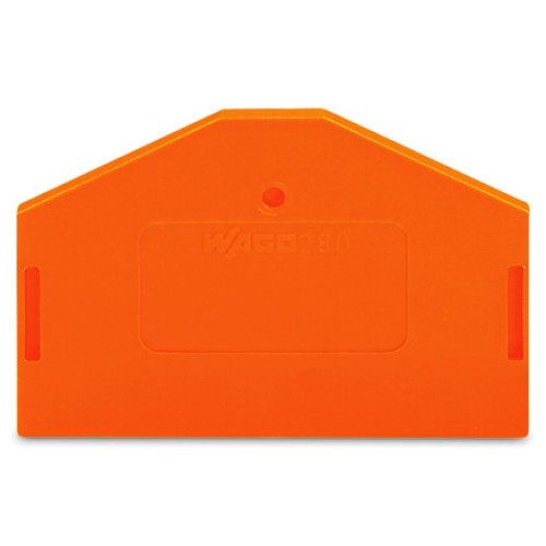 End and intermediate plate, 2.5 mm thick, orange