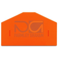 Separator plate, 2.5 mm thick, oversized, orange