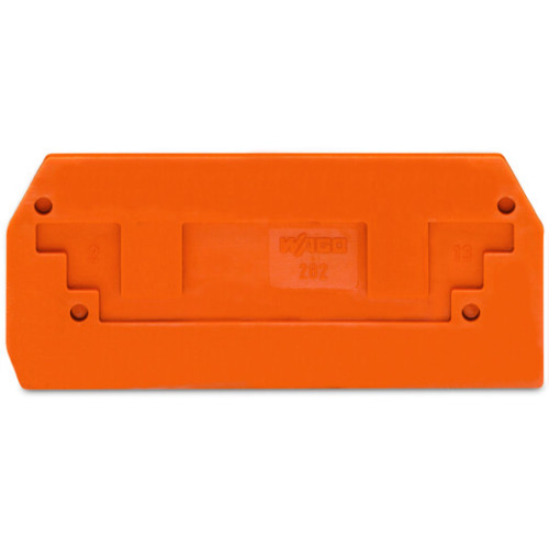 End and intermediate plate, 2.5 mm thick, orange