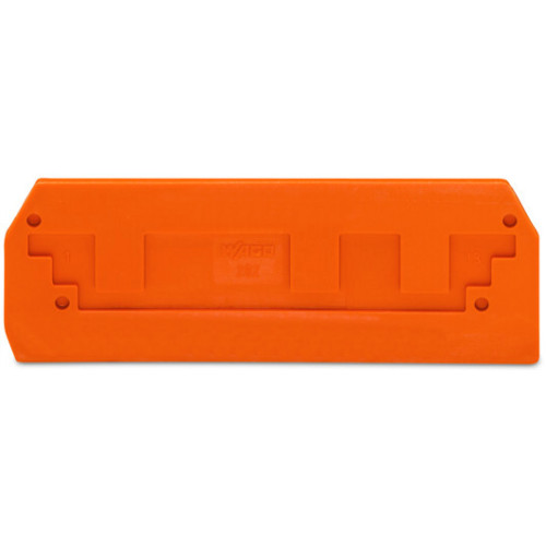 End and intermediate plate, 2.5 mm thick, orange