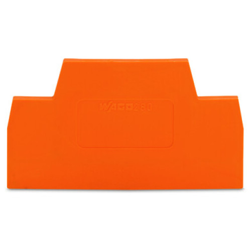 End and intermediate plate, 2.5 mm thick, orange