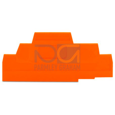 End and intermediate plate, 2.5 mm thick, orange