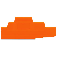 End and intermediate plate, 2.5 mm thick, orange