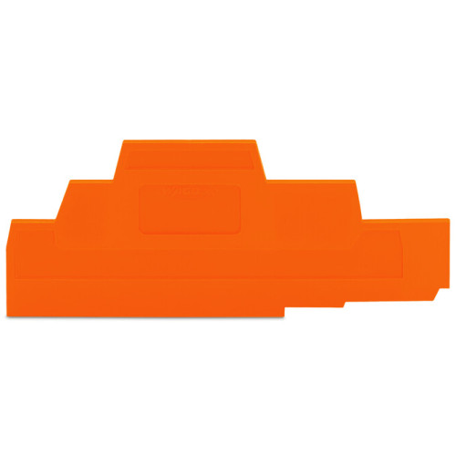 End and intermediate plate, 2.5 mm thick, orange