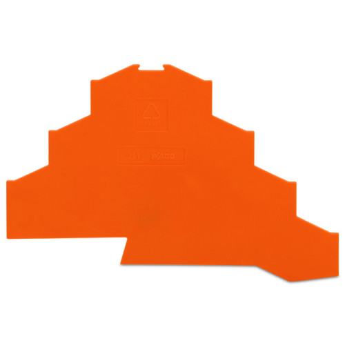 End and intermediate plate, 1 mm thick, orange
