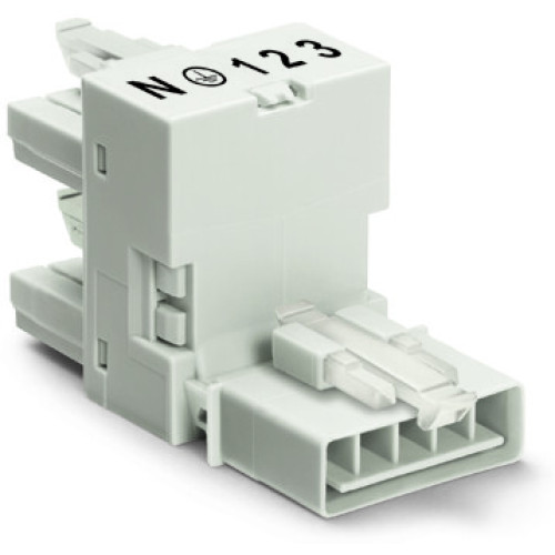 h-distribution connector, 5-pole, Cod. A, white