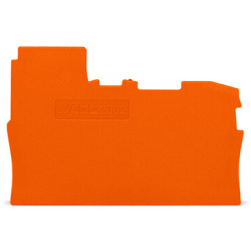 End and intermediate plate, 0.8 mm thick, orange