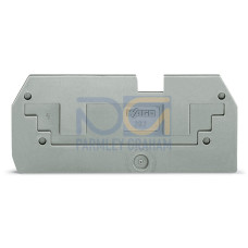 Step-down cover plate, 1 mm thick, in connection with 2-conductor 282-901 terminal blocks, gray