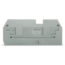 Step-down cover plate, 1 mm thick, in connection with 2-conductor 282-901 terminal blocks, gray