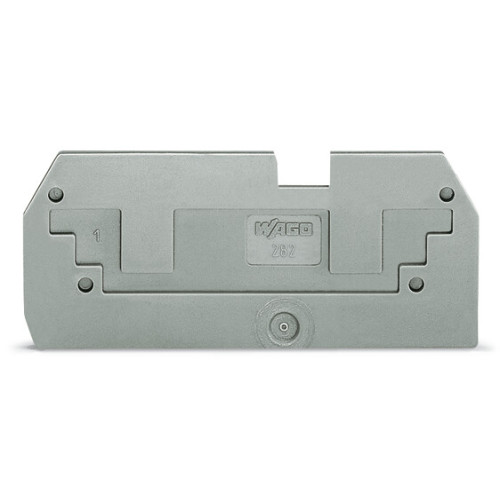 Step-down cover plate, 1 mm thick, in connection with 2-conductor 282-901 terminal blocks, gray