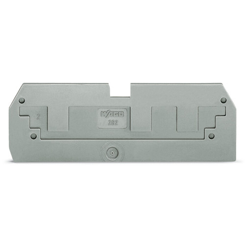 Step-down cover plate, 1 mm thick, in connection with 3-conductor 282-681 terminal blocks, gray