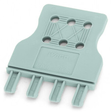 Strain relief plate, 2-pole, for 8 mm wide terminal blocks, gray