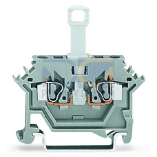 2-conductor disconnect terminal block, for DIN-rail 35 x 15 and 35 x 7.5, 2.5 mm&sup2;, blue