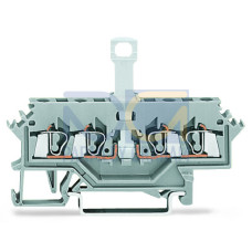 4-conductor disconnect terminal block, for DIN-rail 35 x 15 and 35 x 7.5, 2.5 mm&sup2;, blue