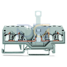 4-conductor disconnect terminal block, for DIN-rail 35 x 15 and 35 x 7.5, 2.5 mm&sup2;, orange