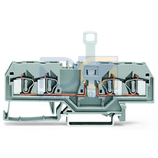 4-conductor disconnect terminal block, for DIN-rail 35 x 15 and 35 x 7.5, 4 mm&sup2;, blue