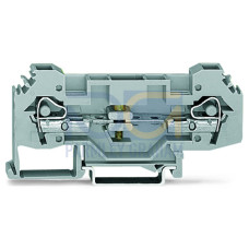 2-conductor disconnect/test terminal block, for DIN-rail 35 x 15 and 35 x 7.5, 6 mm&sup2;, gray