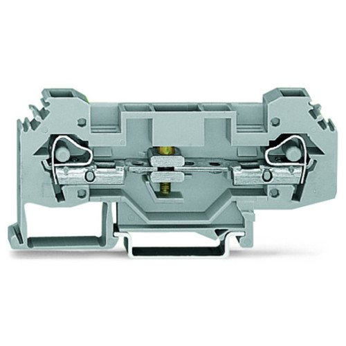 2-conductor disconnect/test terminal block, for DIN-rail 35 x 15 and 35 x 7.5, 6 mm&sup2;, gray