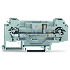 2-conductor through terminal block, 6 mm&sup2;, with test option, gray