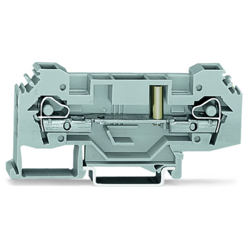2-conductor through terminal block, 6 mm&sup2;, with test option, gray
