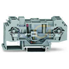 Ground conductor disconnect terminal block, 24 V, 6 mm&sup2;, gray