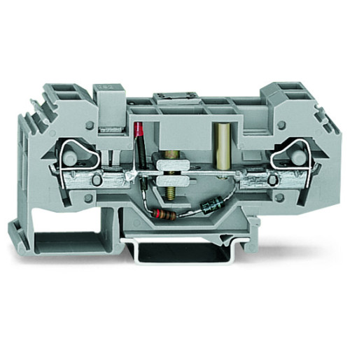 Ground conductor disconnect terminal block, 24 V, 6 mm&sup2;, gray