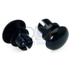 Fixing pin, 5 mm &Oslash;, for 1.5 ... 2.5 mm mounting plates, Plastic, black