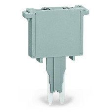 Fuse plug, with soldered miniature fuse, 250 mA FF, 5 mm wide, gray