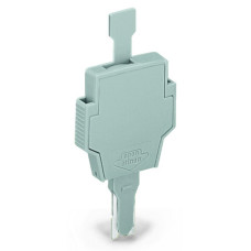 Fuse plug, with pull-tab, for miniature metric fuses 5 x 20 mm and 5 x 25 mm, gray