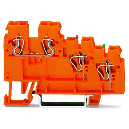 3-conductor sensor/actuator terminal block, with colored conductor entries, 2.5 mm&sup2;, orange